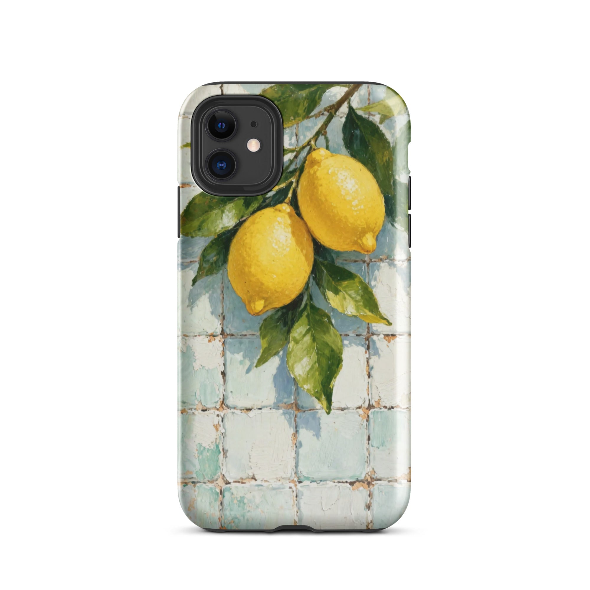 Étui « Citrons sur carrelage vintage »